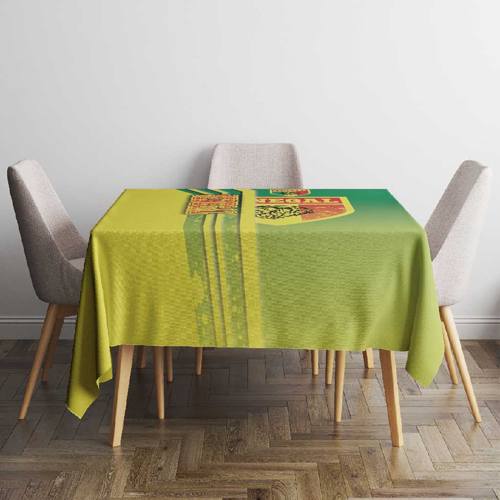Senegal Soccer Tablecloth Lions of Teranga Football - Road To Champion
