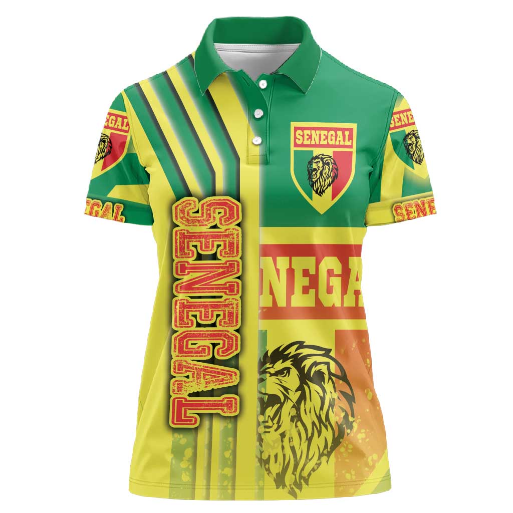 Senegal Soccer Women Polo Shirt Lions of Teranga Football - Road To Champion