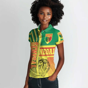 Senegal Soccer Women Polo Shirt Lions of Teranga Football - Road To Champion