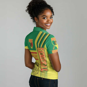 Senegal Soccer Women Polo Shirt Lions of Teranga Football - Road To Champion