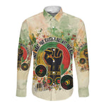 They Want Our Rhythm Not Our Blues Long Sleeve Button Shirt Afro Pride Music