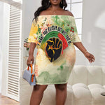 They Want Our Rhythm Not Our Blues Off Shoulder Short Dress Afro Pride Music