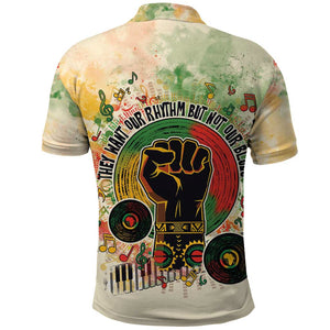 They Want Our Rhythm Not Our Blues Polo Shirt Afro Pride Music