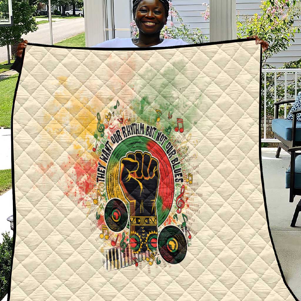 They Want Our Rhythm Not Our Blues Quilt Afro Pride Music