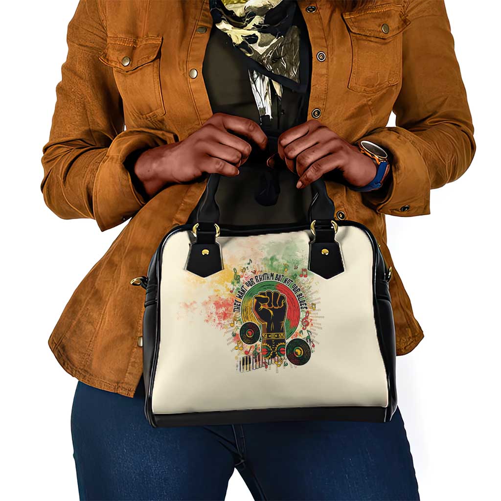They Want Our Rhythm Not Our Blues Shoulder Handbag Afro Pride Music