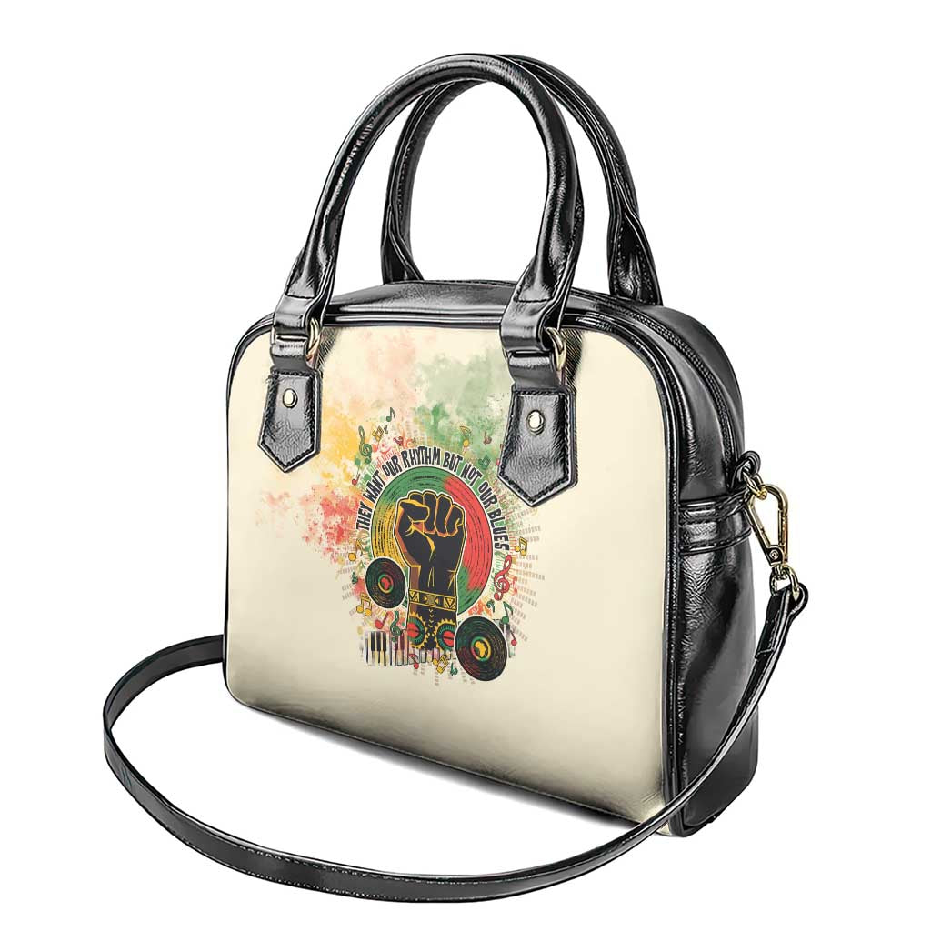 They Want Our Rhythm Not Our Blues Shoulder Handbag Afro Pride Music