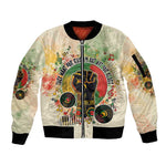 They Want Our Rhythm Not Our Blues Sleeve Zip Bomber Jacket Afro Pride Music