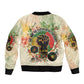 They Want Our Rhythm Not Our Blues Sleeve Zip Bomber Jacket Afro Pride Music