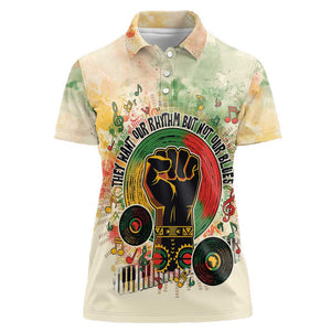 They Want Our Rhythm Not Our Blues Women Polo Shirt Afro Pride Music