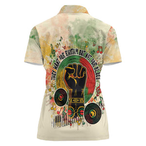 They Want Our Rhythm Not Our Blues Women Polo Shirt Afro Pride Music