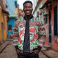Black Santa Fist Christmas Africa Bomber Jacket All Power to the People