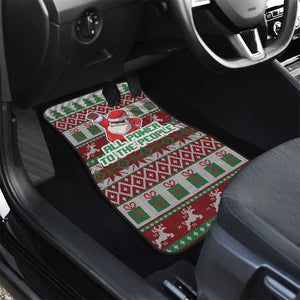 Black Santa Fist Christmas Africa Car Mats All Power to the People