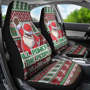 Black Santa Fist Christmas Africa Car Seat Cover All Power to the People