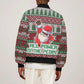 Black Santa Fist Christmas Africa Sleeve Zip Bomber Jacket All Power to the People