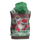 Black Santa Fist Christmas Africa Sleeveless Zip Hoodie All Power to the People - African Pride