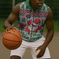 Black Santa Fist Christmas Africa Sleeveless Zip Hoodie All Power to the People - African Pride