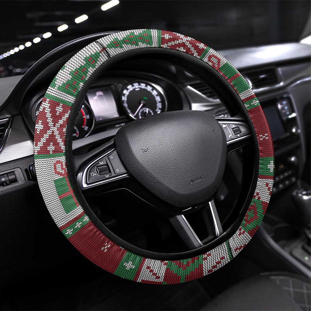 Black Santa Fist Christmas Africa Steering Wheel Cover All Power to the People