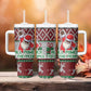 Black Santa Fist Christmas Africa Tumbler With Handle All Power to the People