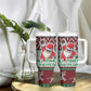 Black Santa Fist Christmas Africa Tumbler With Handle All Power to the People