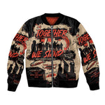 Together We Stand African American Bomber Jacket Important Milestones History Vintage