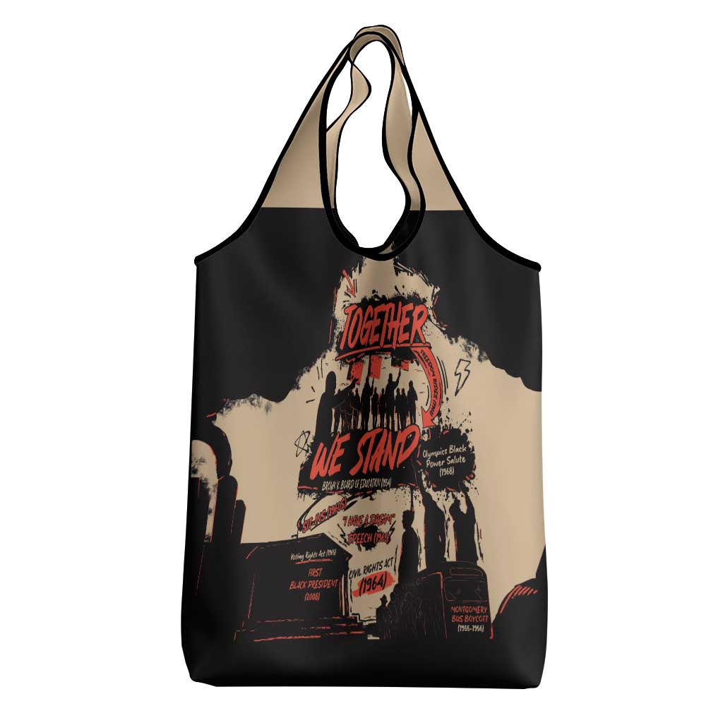 Together We Stand African American Grocery Bag Important Milestones History Vintage