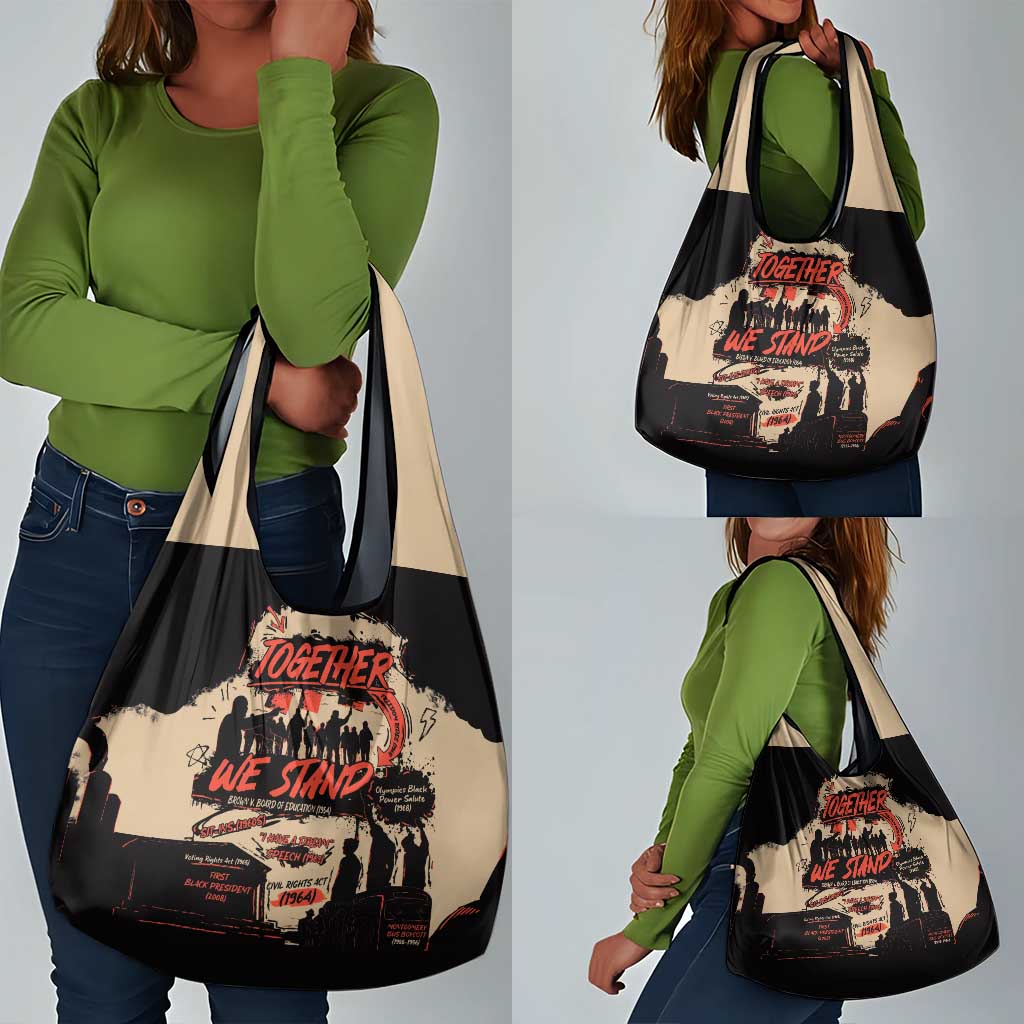 Together We Stand African American Grocery Bag Important Milestones History Vintage