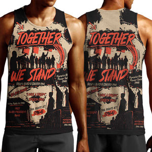 Together We Stand African American Men Tank Top Important Milestones History Vintage