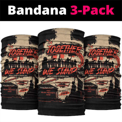Together We Stand African American Neck Gaiter Important Milestones History Vintage DT03