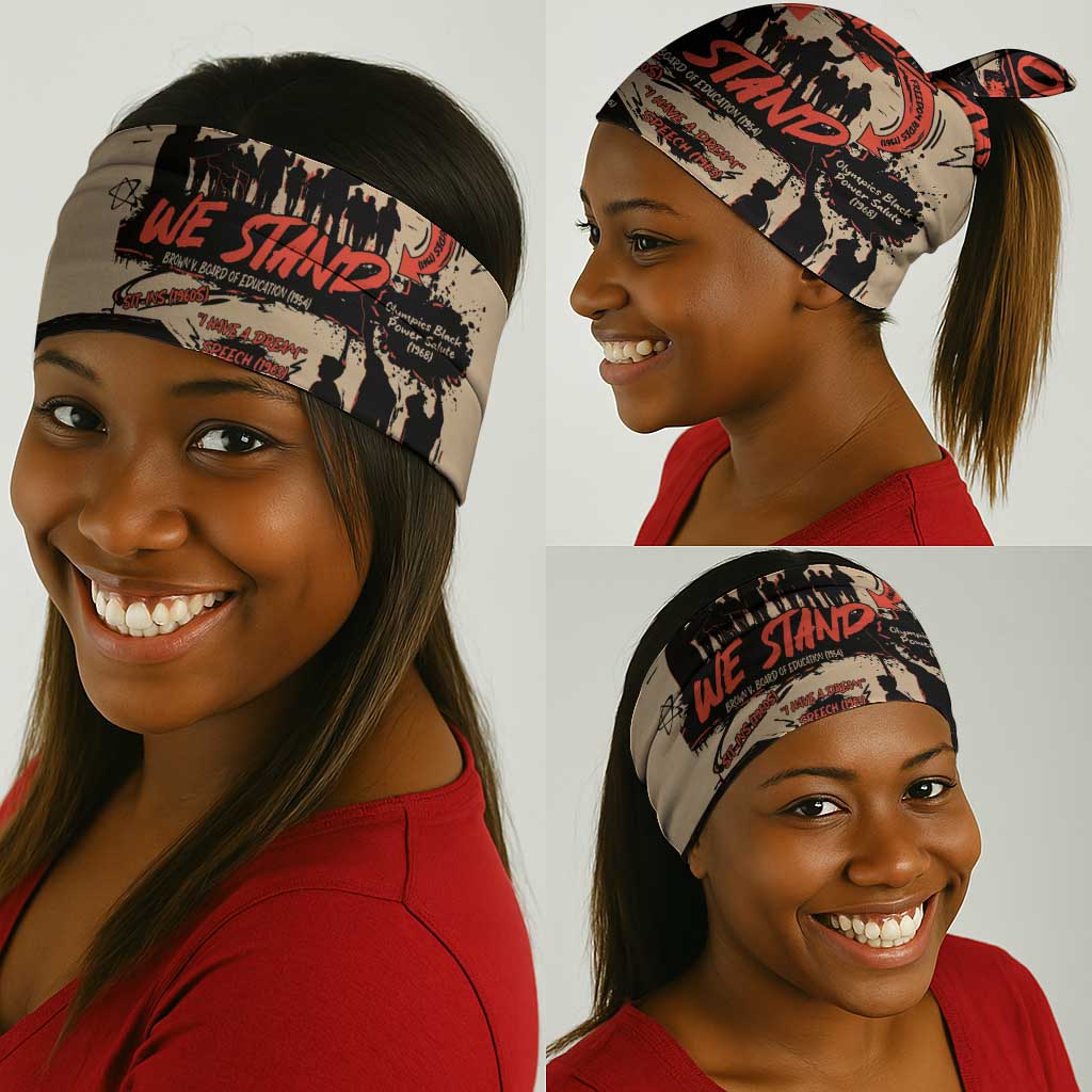 Together We Stand African American Neck Gaiter Important Milestones History Vintage DT03