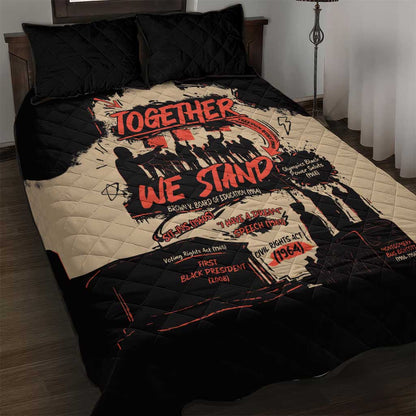 Together We Stand African American Quilt Bed Set Important Milestones History Vintage