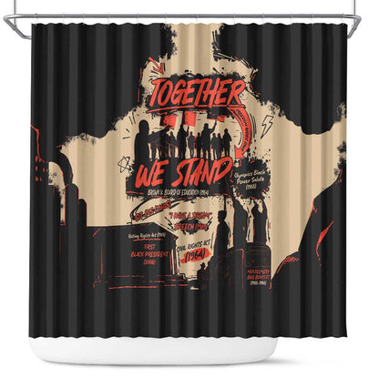 Together We Stand African American Shower Curtain Important Milestones History Vintage