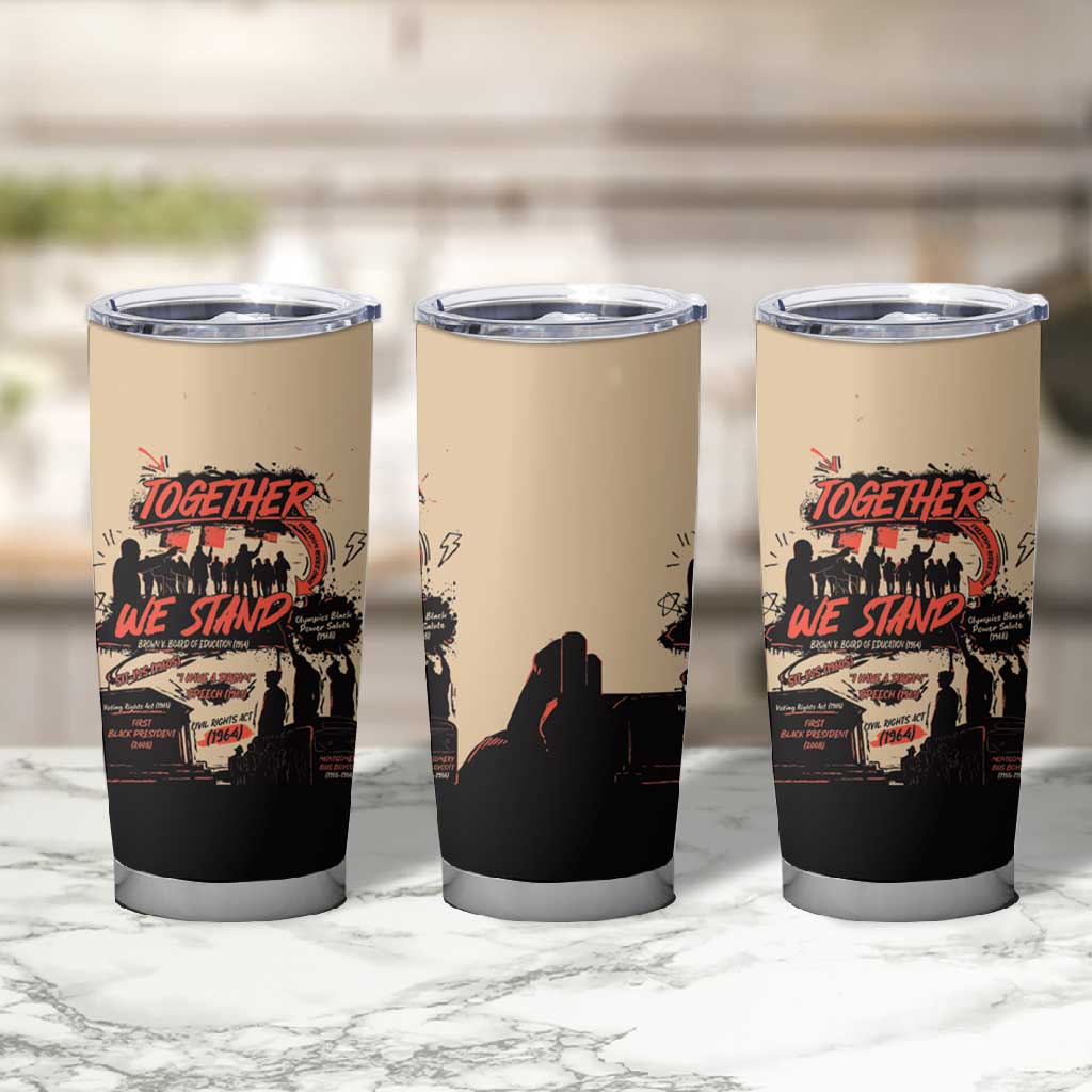 Together We Stand African American Tumbler Cup Important Milestones History Vintage