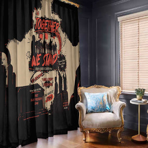 Together We Stand African American Window Curtain Important Milestones History Vintage