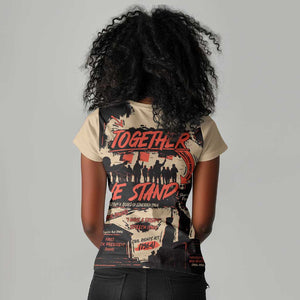 Together We Stand African American Women V-Neck T-Shirt Important Milestones History Vintage