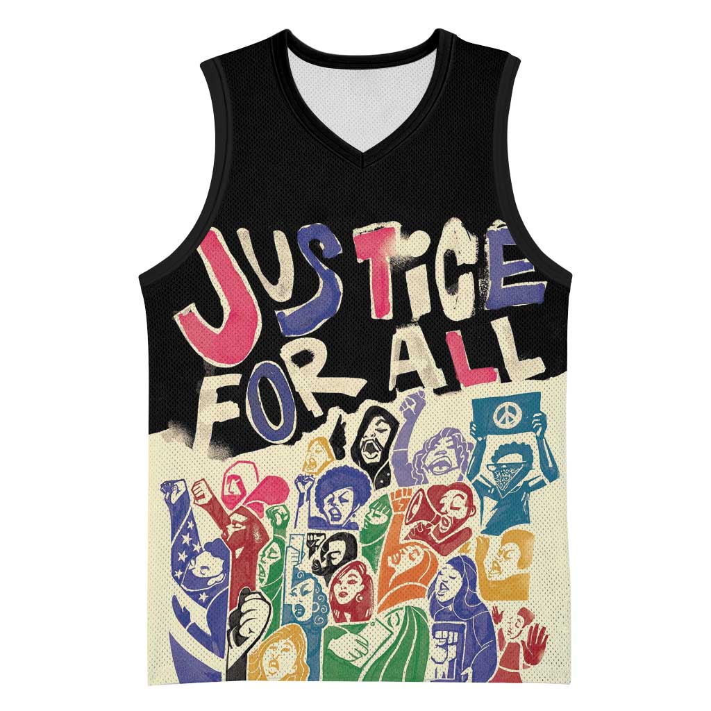 African Stand Firm Basketball Jersey Justice For All DT03