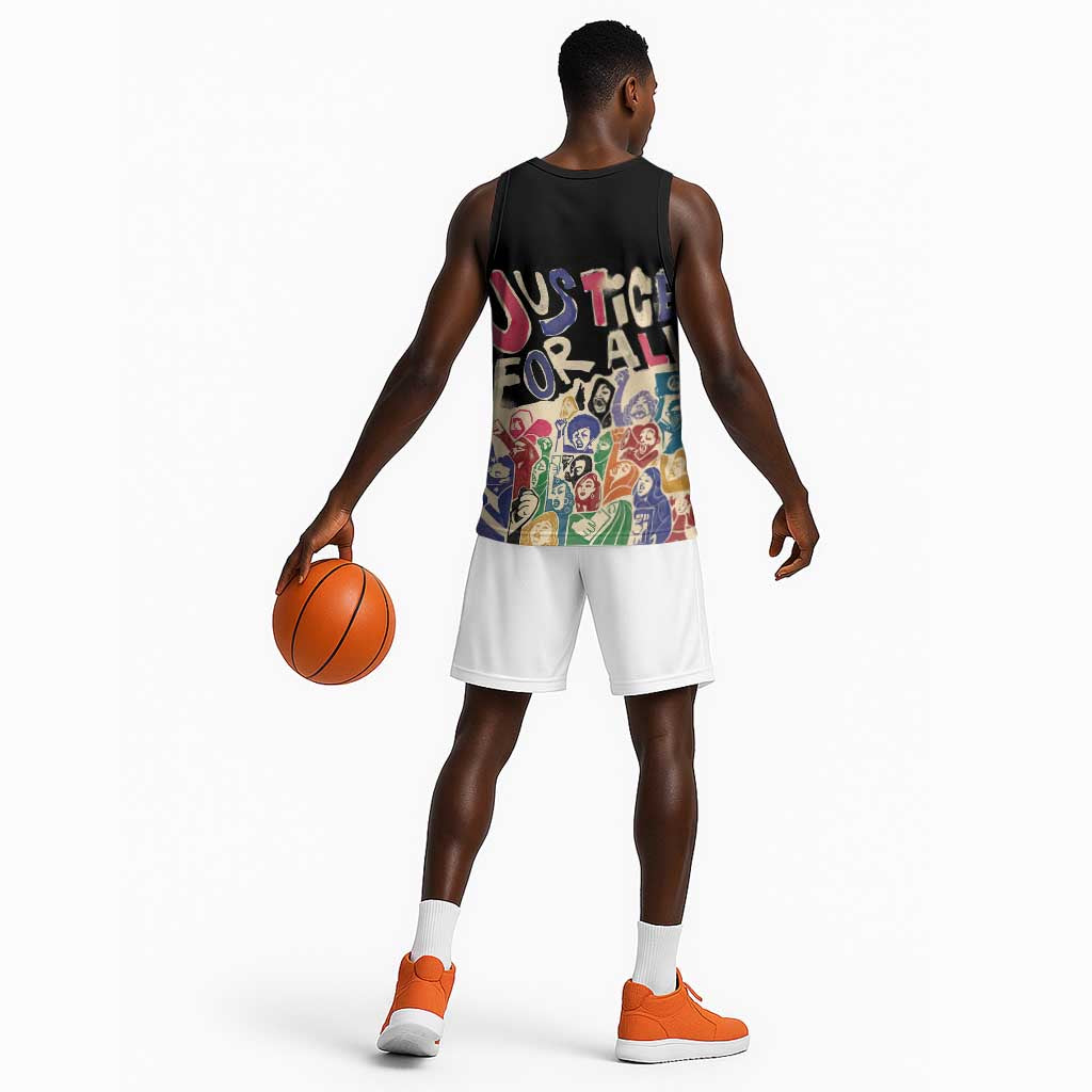 African Stand Firm Basketball Jersey Justice For All DT03