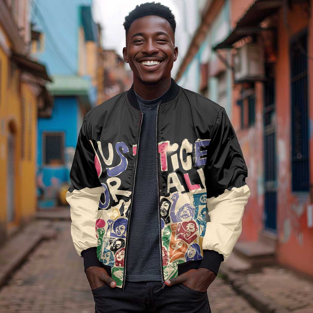 African Stand Firm Bomber Jacket Justice For All