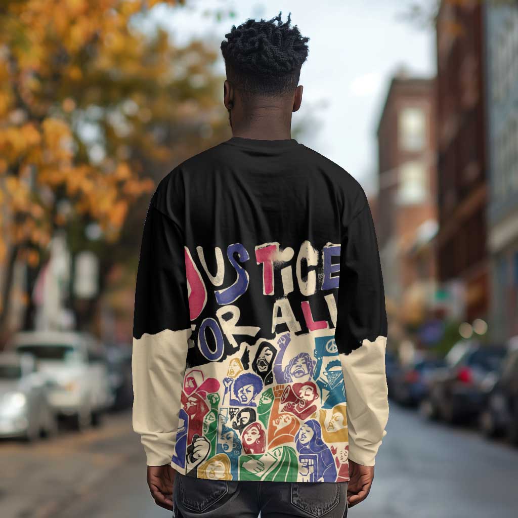 African Stand Firm Long Sleeve Shirt Justice For All