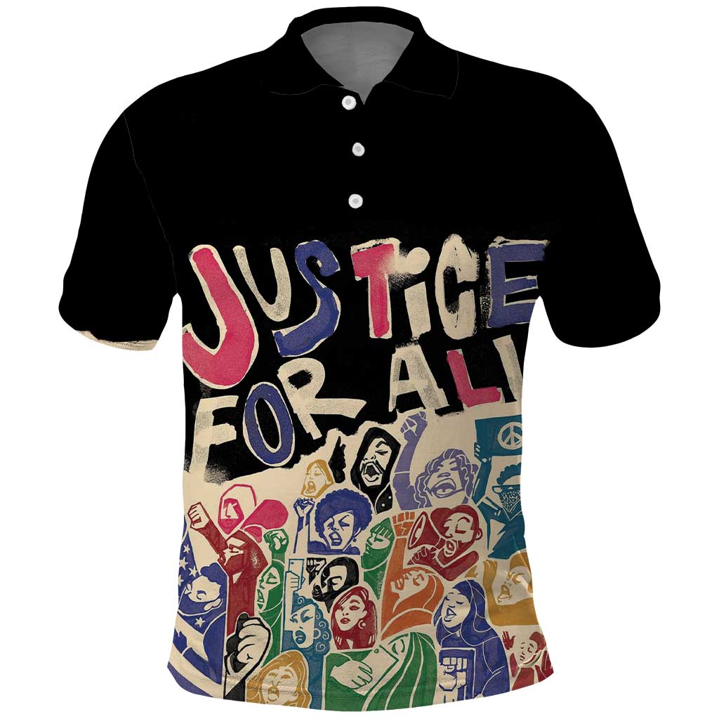 African Stand Firm Polo Shirt Justice For All