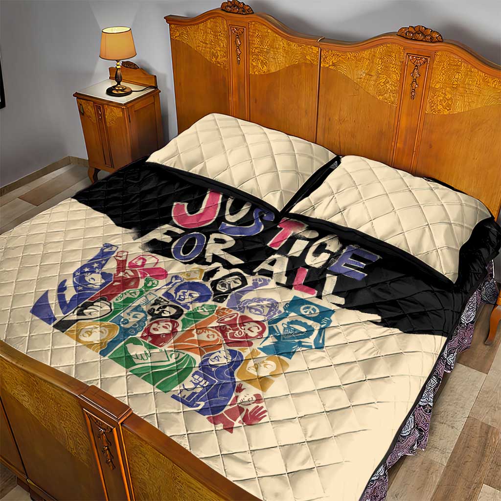 African Stand Firm Quilt Bed Set Justice For All