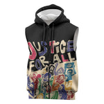 African Stand Firm Sleeveless Zip Hoodie Justice For All - African Pride