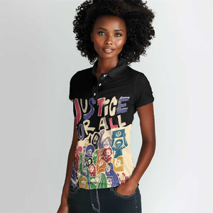 African Stand Firm Women Polo Shirt Justice For All