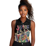 African Stand Firm Women Sleeveless Polo Shirt Justice For All