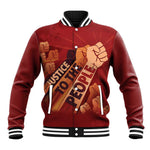 Justice To The People Africa Baseball Jacket Afro Raised Fist