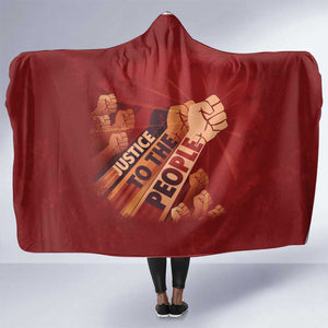 Justice To The People Africa Hooded Blanket Afro Raised Fist