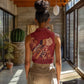 Justice To The People Africa Women Sleeveless Polo Shirt Afro Raised Fist