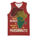 African Map Fingerprint Basketball Jersey Being Black Is The Best Part Of My Personality DT03
