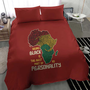 African Map Fingerprint Bedding Set Being Black Is The Best Part Of My Personality