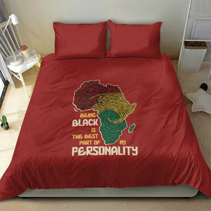 African Map Fingerprint Bedding Set Being Black Is The Best Part Of My Personality