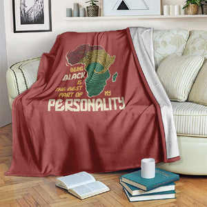 African Map Fingerprint Blanket Being Black Is The Best Part Of My Personality
